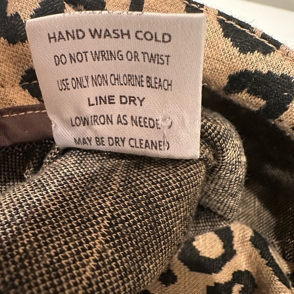 JODIFL Leopard Print Wide Leg Trousers Fall Animal Print Elastic in Back Sz M - Picture 9 of 12